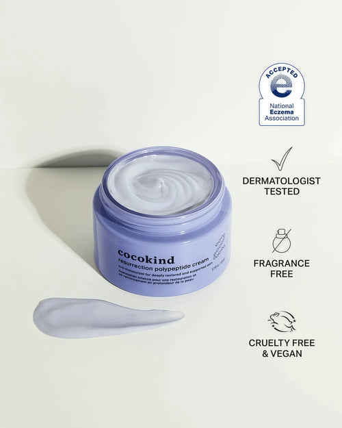 Cocokind Resurrection Polypeptide Cream, 1.7 Fl Oz Hydrating Face Moisturizer with Peptides and Squalane, Anti Aging Skin Barrier Repair Cream for Dry Skin